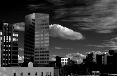 Buildings and a Cloud